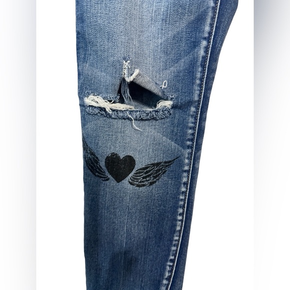 * ❤️ AMERICAN EAGLE  Open Road embroidered distressed jegging  SIZE: 0 - Picture 5 of 11